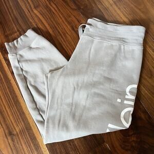 Calvin Klein Performance Joggers Track Sweat Pants Logo Gray Size L